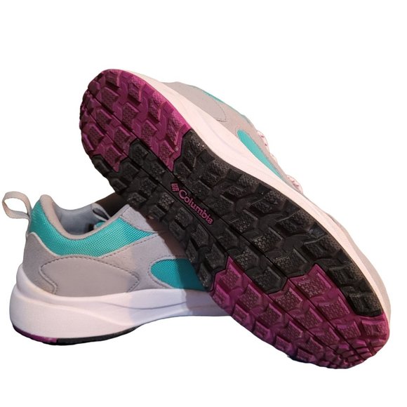 Columbia Kids Pivot Sneakers Youth 7/Women's 8.5 Grey/Teal/Purple - Picture 11 of 11